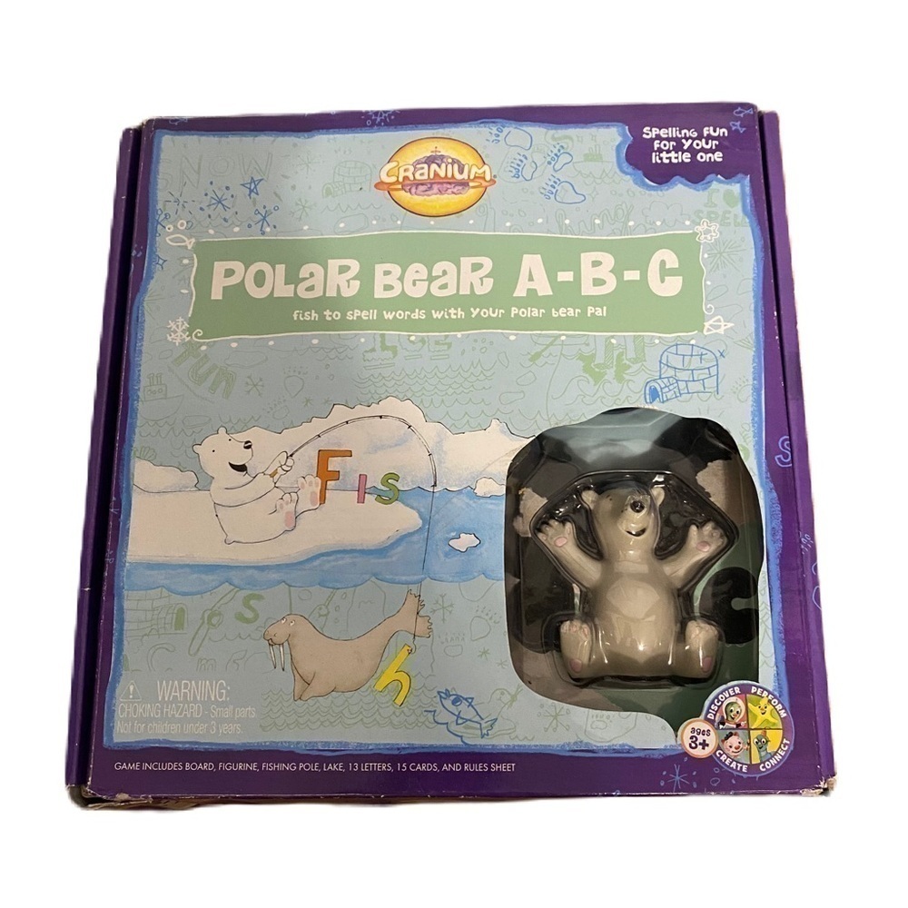 Cranium Polar Bear ABC Fishing Spelling Board Game Preschool Kids Learning
